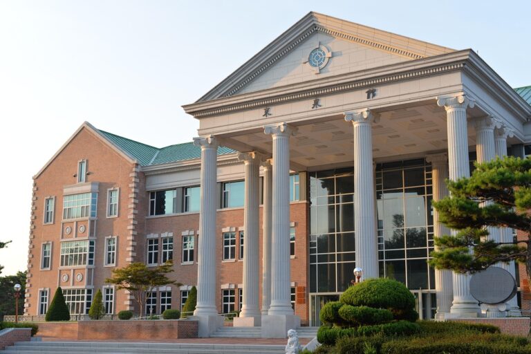 building, school, architecture, facade, graduate school, keimyung university, korea, daegu